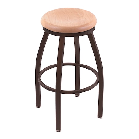 Holland Bar Stool Co 30" Swivel Bar Stool, Bronze Finish, Nat Oak Seat 80230BZNatOak